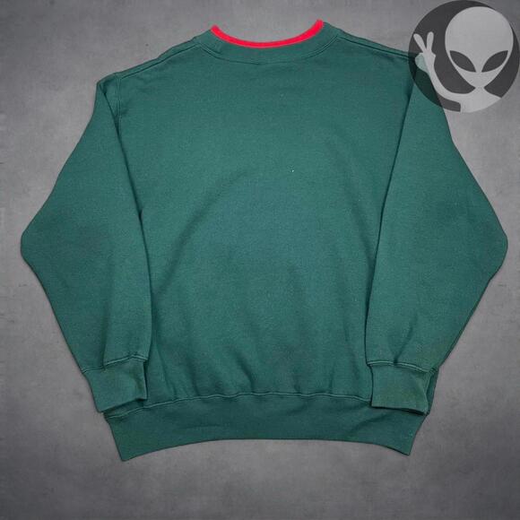 Women's XL Green Christmas Crewneck Sweater Holiday winter - Picture 5 of 6